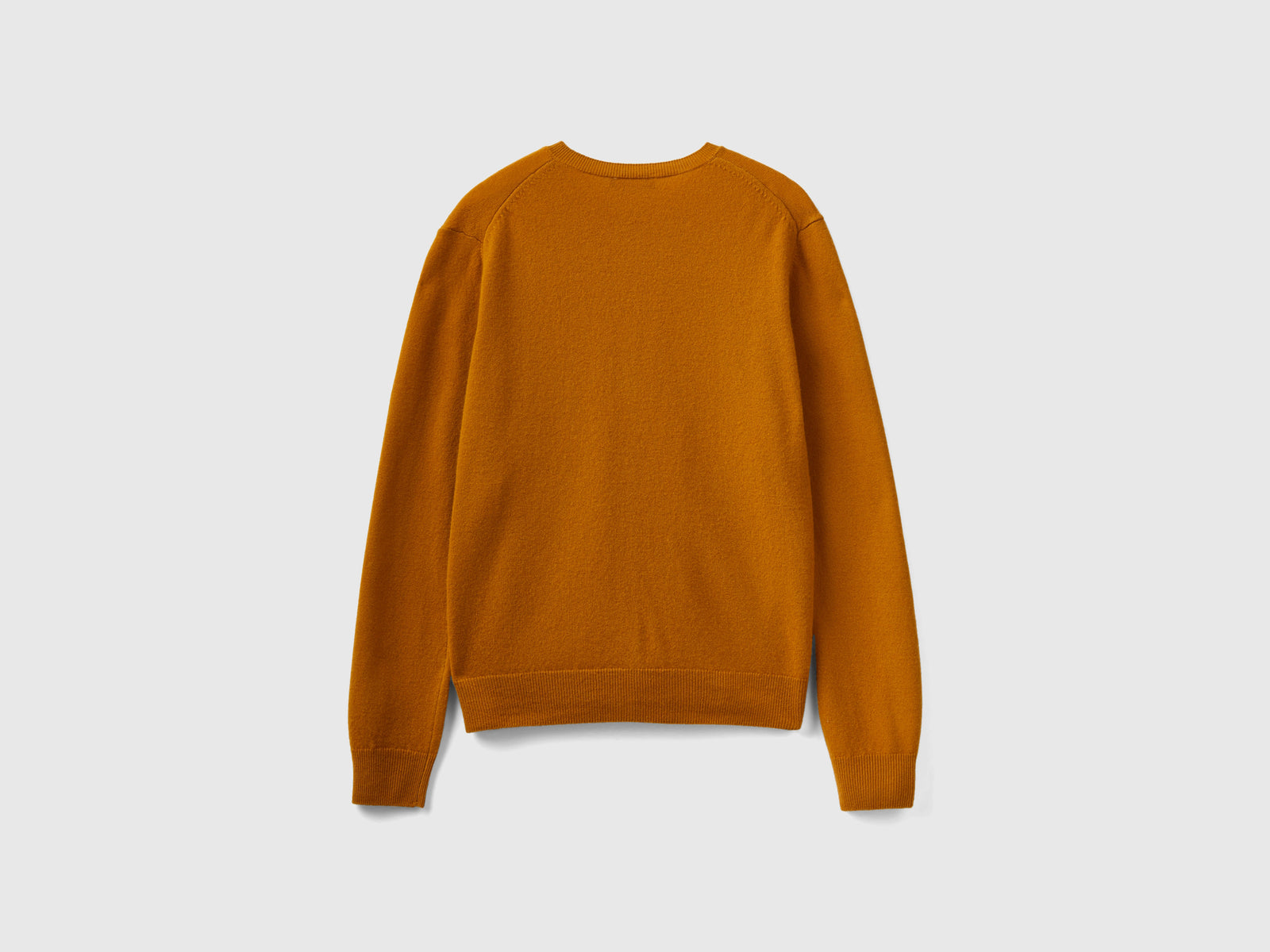 Cardigan girocollo tabacco in pura lana Merino da donna bruciato 3 | Benetton Outlet