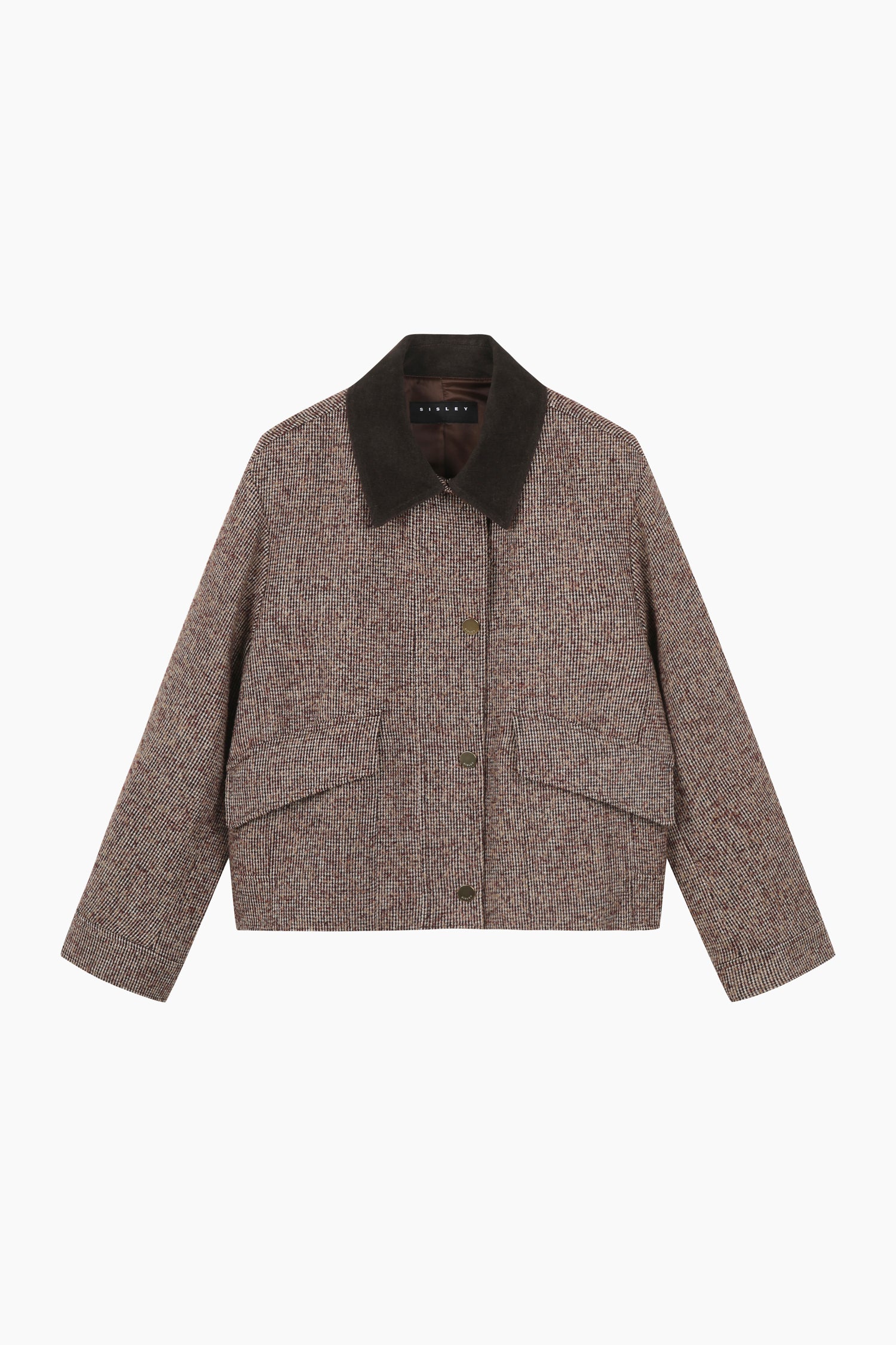 Giacca in tweed da donna marrone | Sisley Outlet