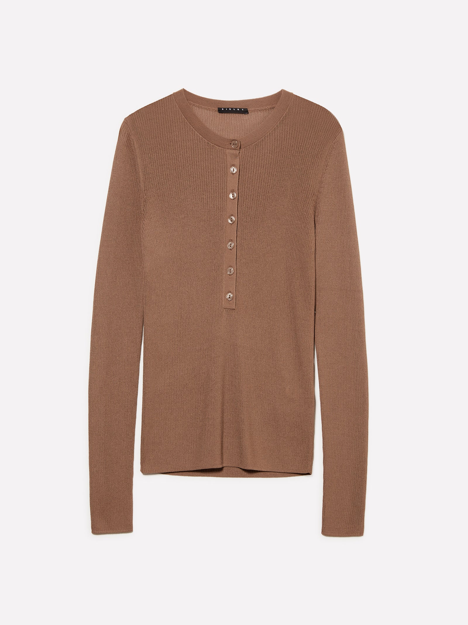 Maglia serafino da donna marrone | Sisley Outlet