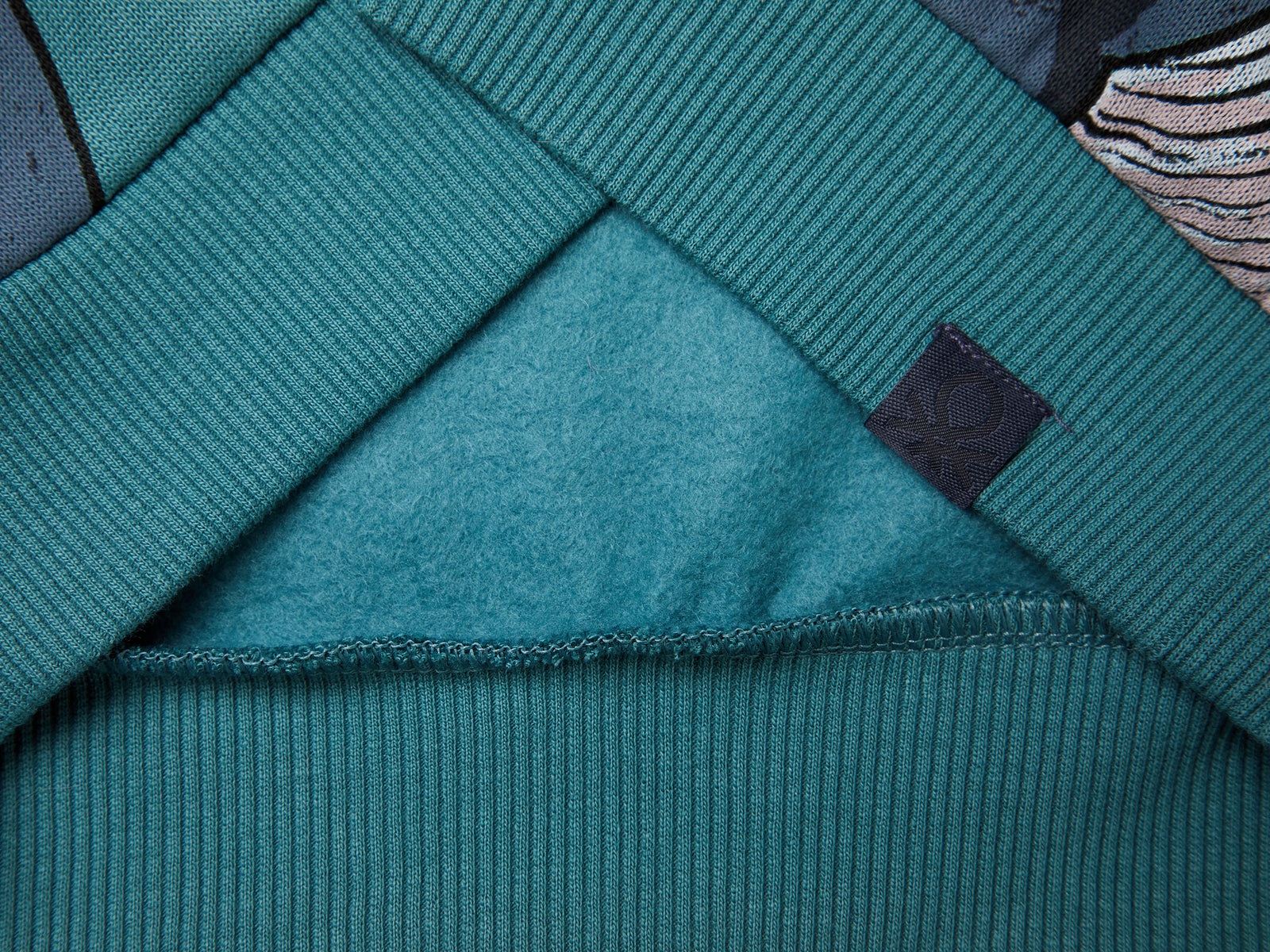 Felpa regular fit con stampa da bimbo verde ottanio 3 | Benetton Outlet