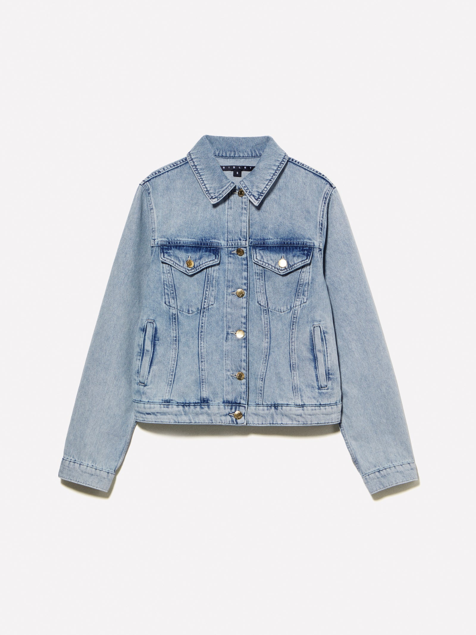 Giubbotto di jeans chiaro da donna azzurro | Sisley Outlet