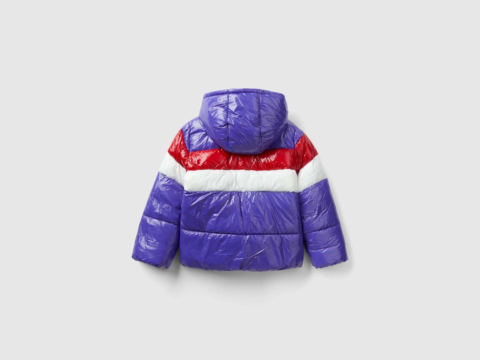 Giubbino imbottito color block da bambina blu 2 | Benetton Outlet