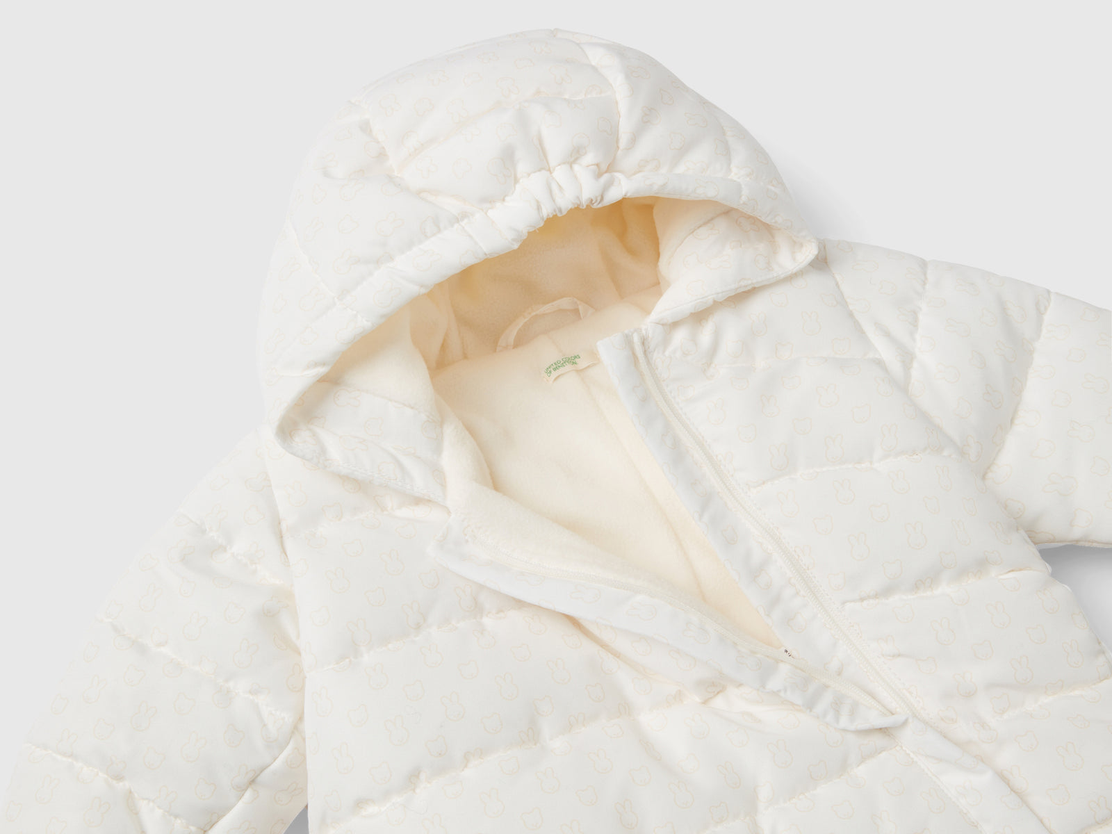 Tuta intera imbottita "Rain Defender" da neonato bianco panna 3 | Benetton Outlet