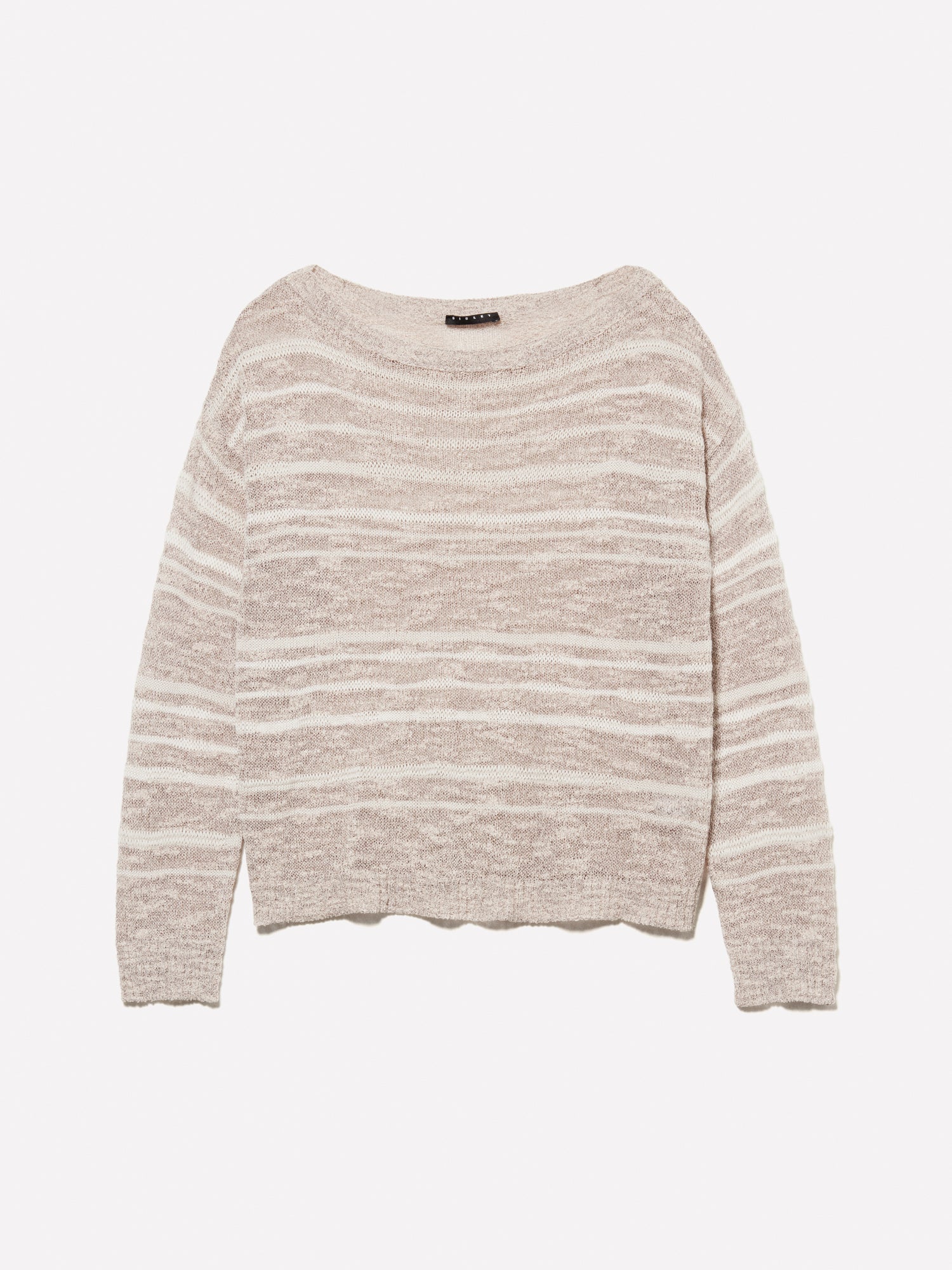 Maglia a righe con lurex da donna beige | Sisley Outlet