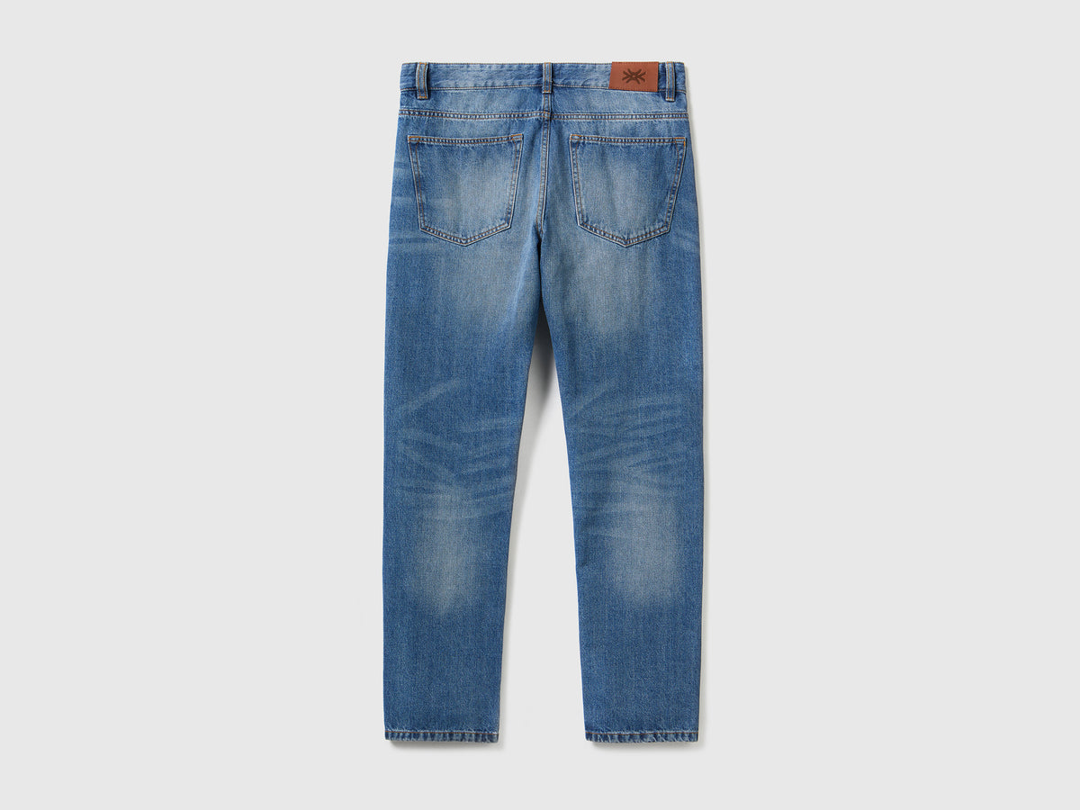 Jeans straight leg 100% cotone
