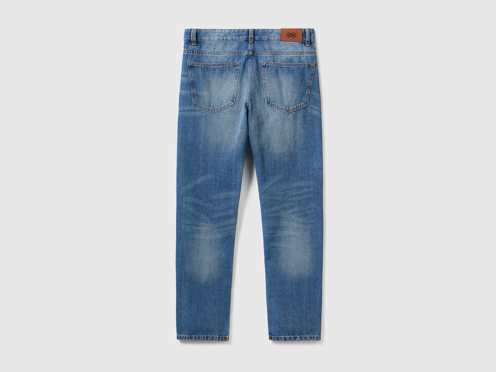 Jeans straight leg 100% cotone da uomo blu 2 | Benetton Outlet