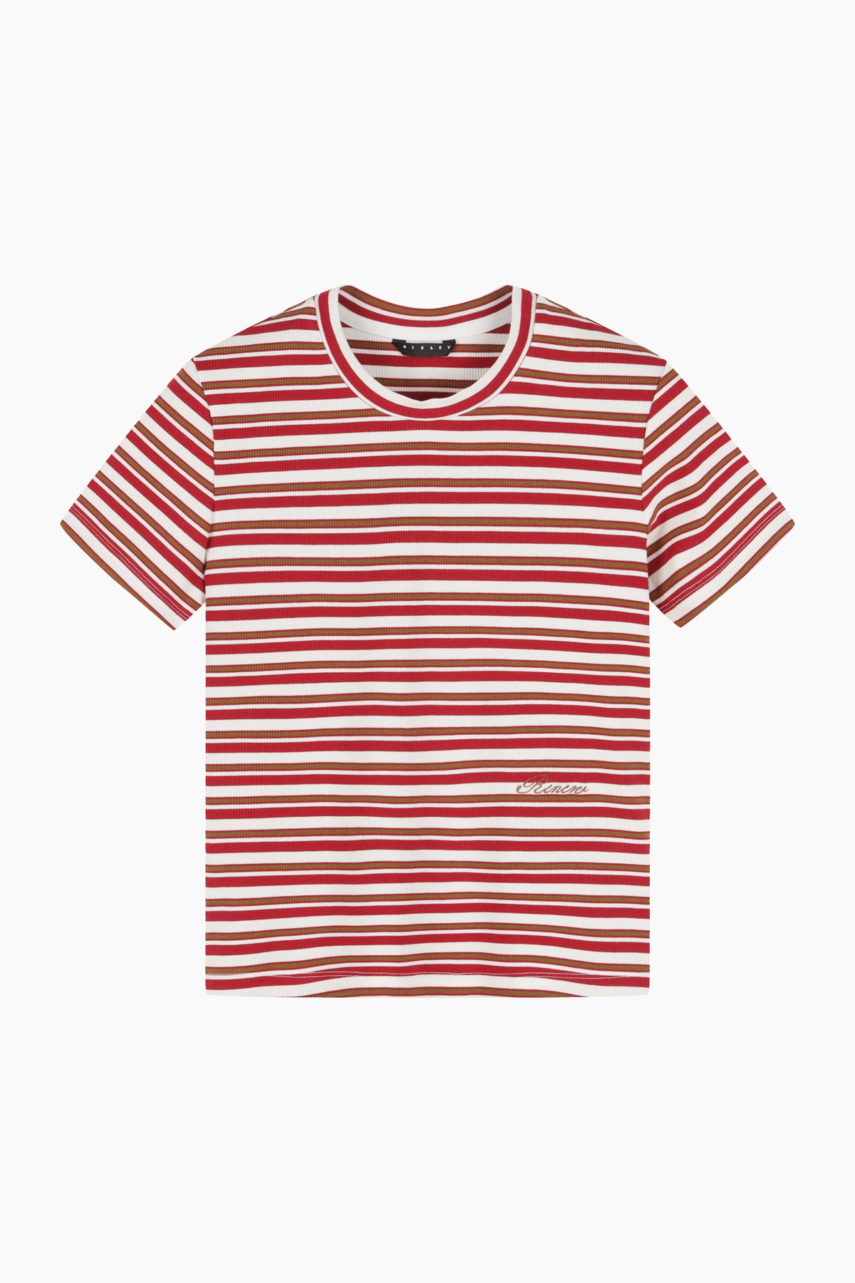 T-shirt a righe rosse