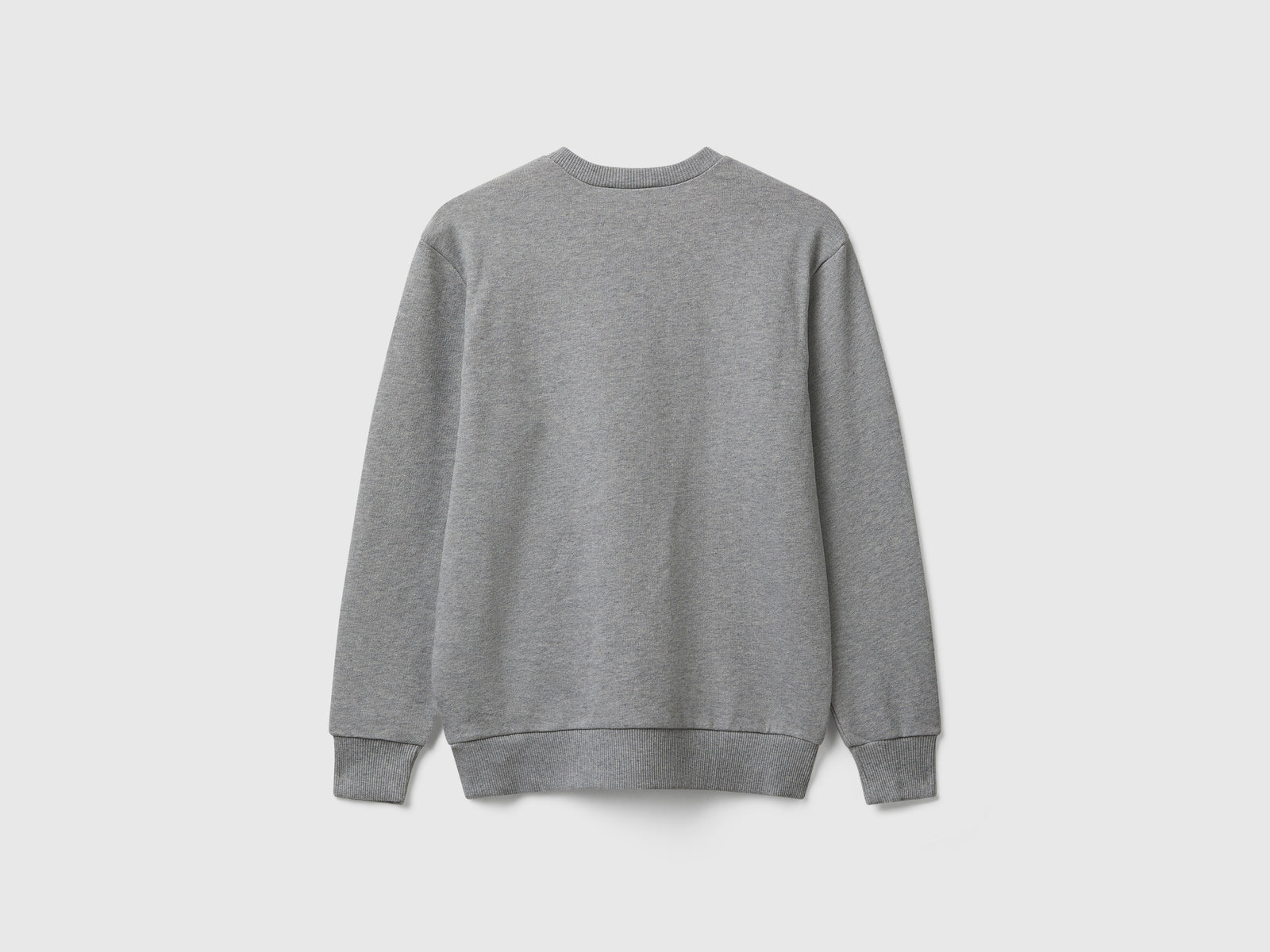 Felpa con logo in cotone da bambino grigio chiaro 2 | Benetton Outlet