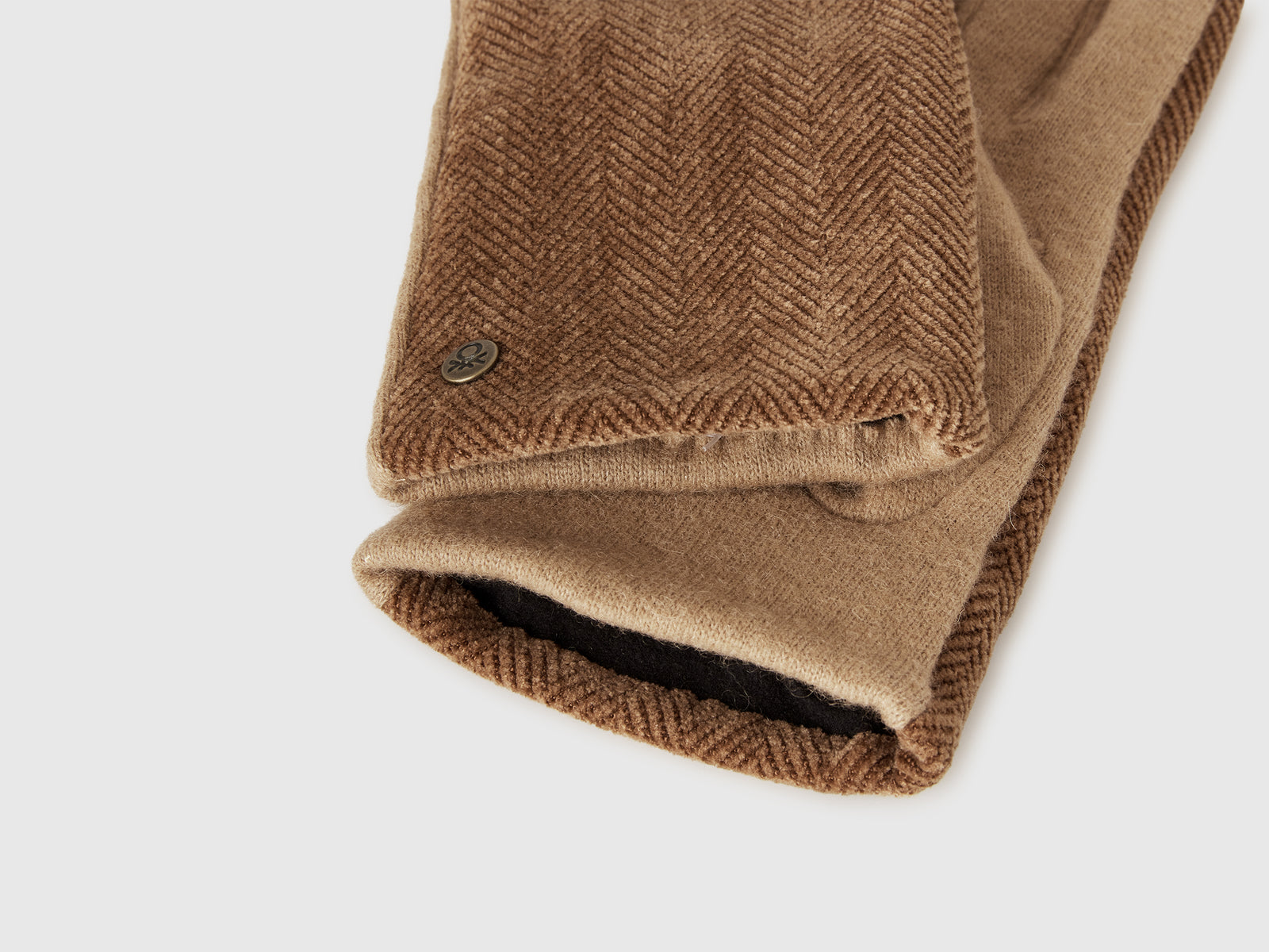 Guanti con trama a spina da donna cammello 3 | Benetton Outlet