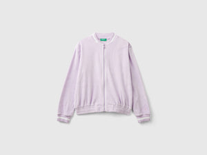 Felpa stile bomber in ciniglia
