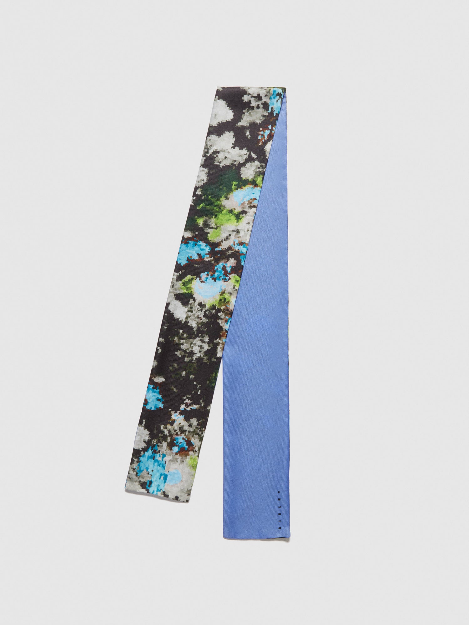 Foulard sottile double face da donna blu | Sisley Outlet