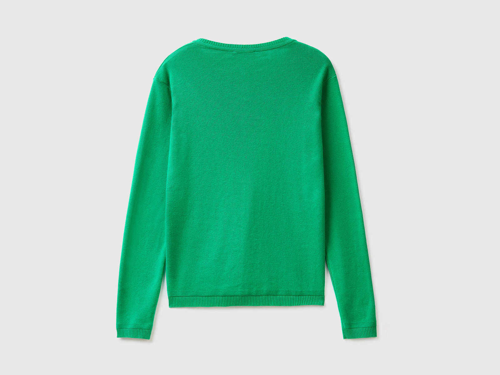 Cardigan girocollo in puro cotone da donna verde 2 | Benetton Outlet