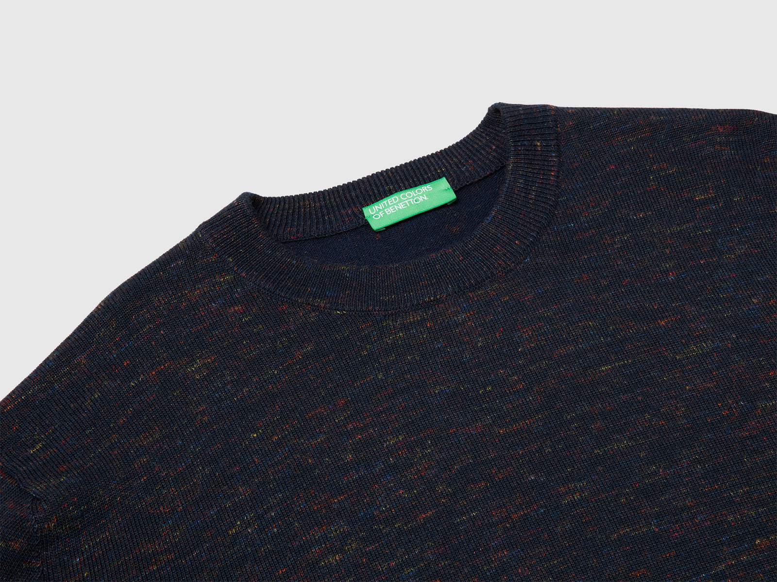 Maglione in misto lana e lino da uomo blu scuro 3 | Benetton Outlet