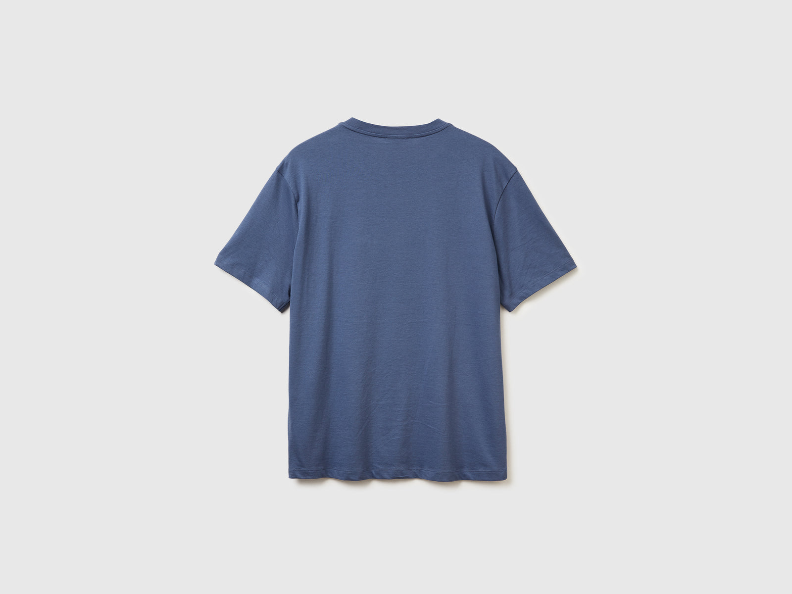 T-shirt in cotone con logo da uomo avio 2 | Benetton Outlet