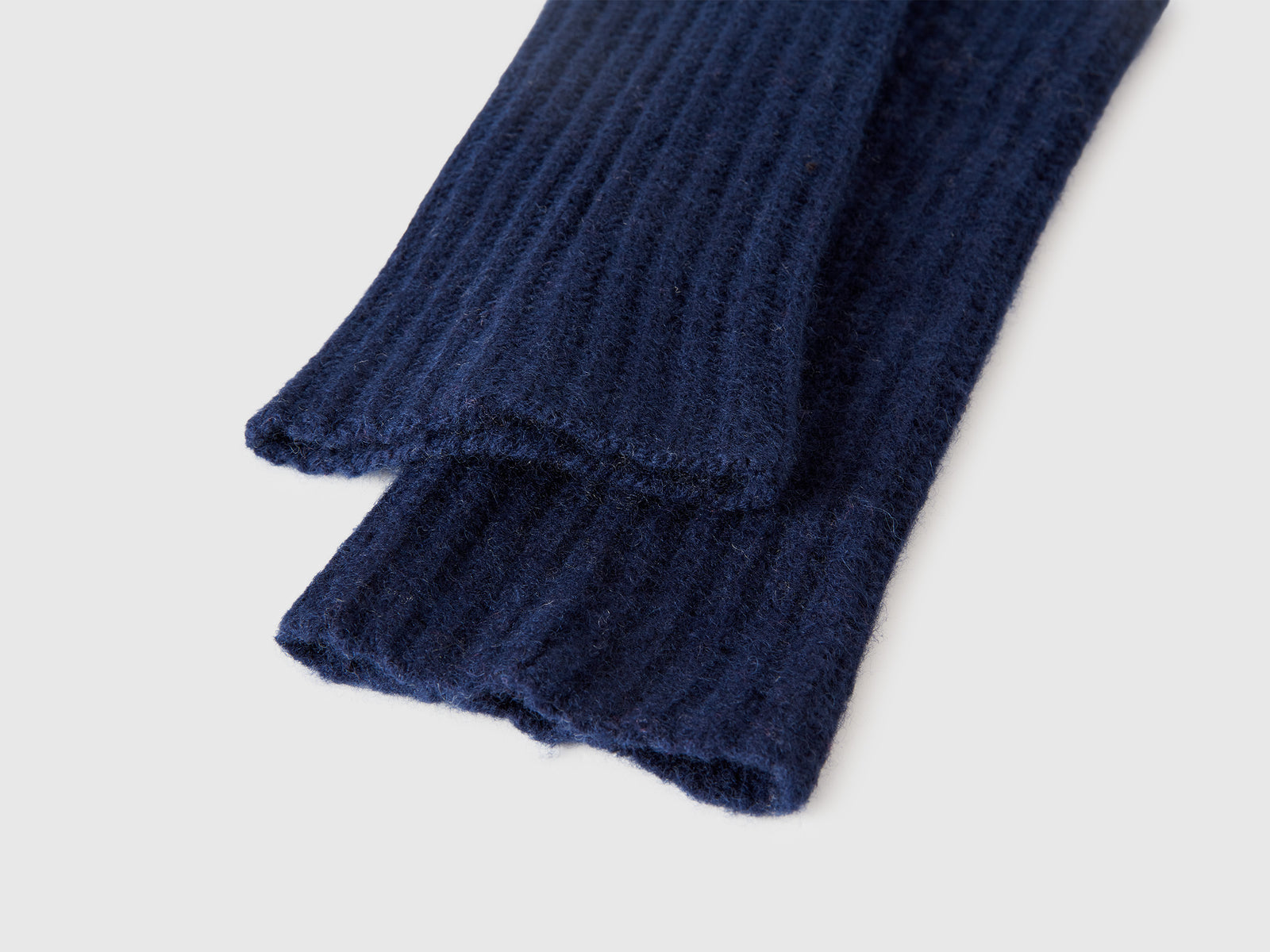 Manicotti in misto lana da donna blu scuro 3 | Benetton Outlet