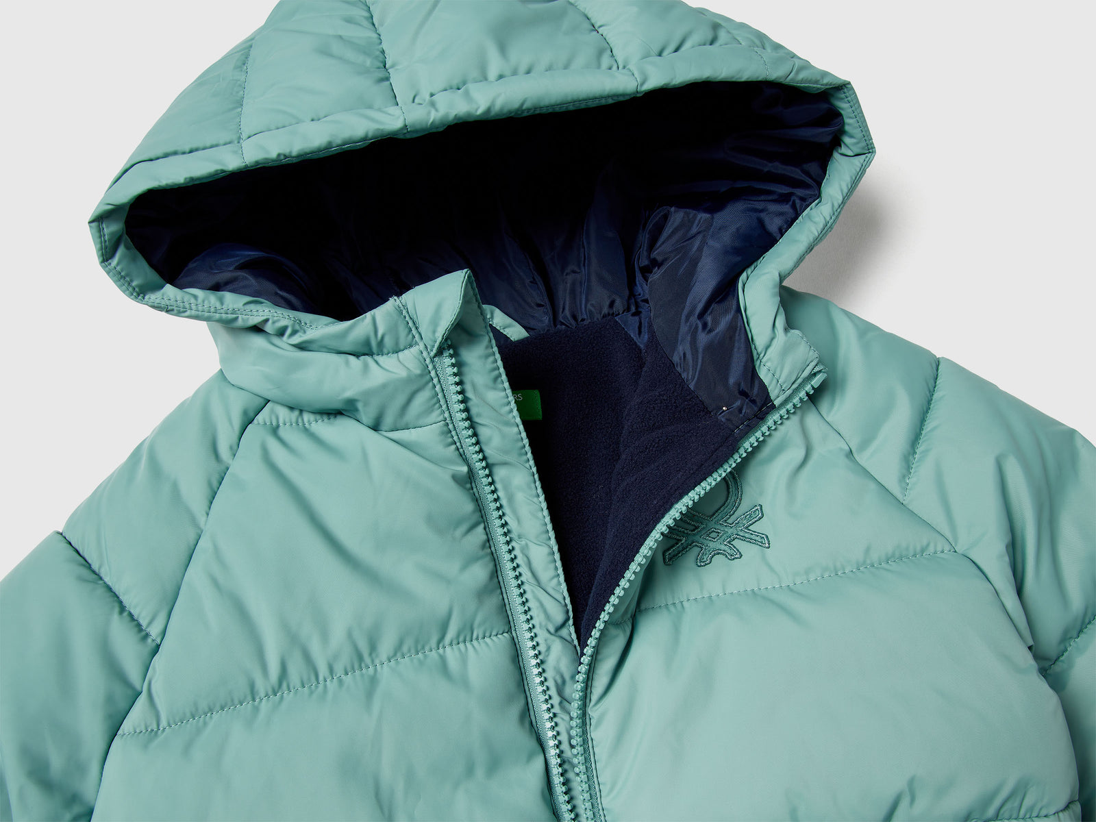 Giubbino imbottito "Rain Defender" da bimbo verde acqua 3 | Benetton Outlet