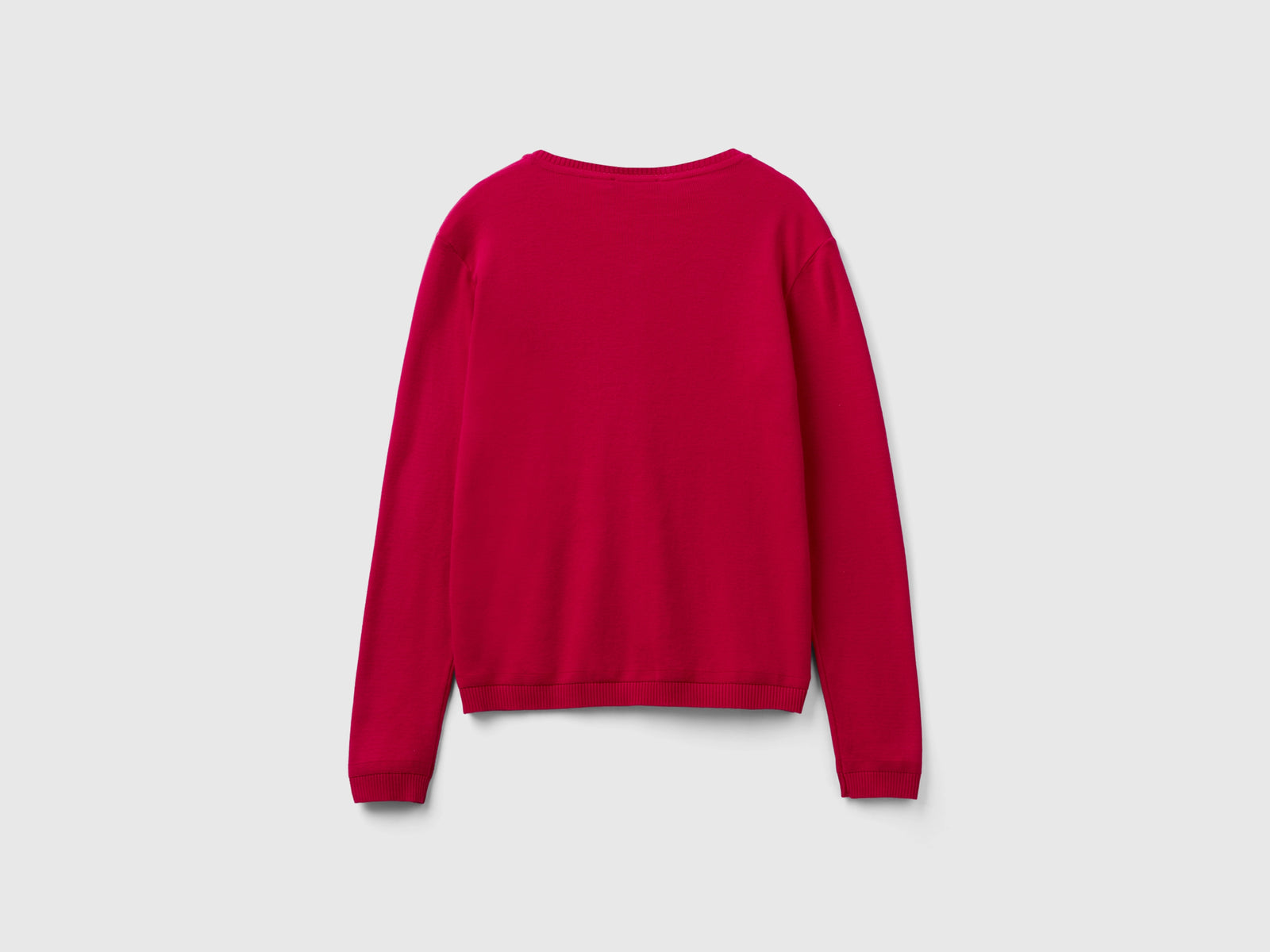 Cardigan girocollo in puro cotone da donna ciclamino 2 | Benetton Outlet