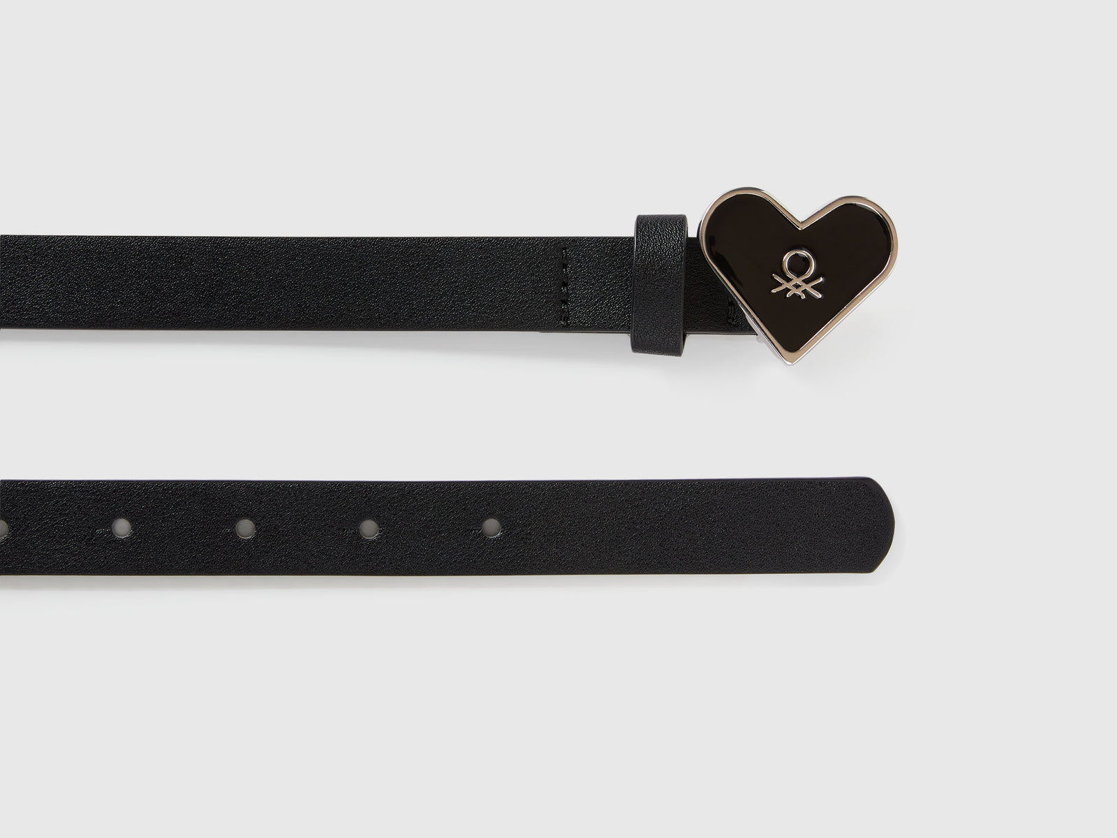 Cintura con fibbia cuore da bambina nero 2 | Benetton Outlet