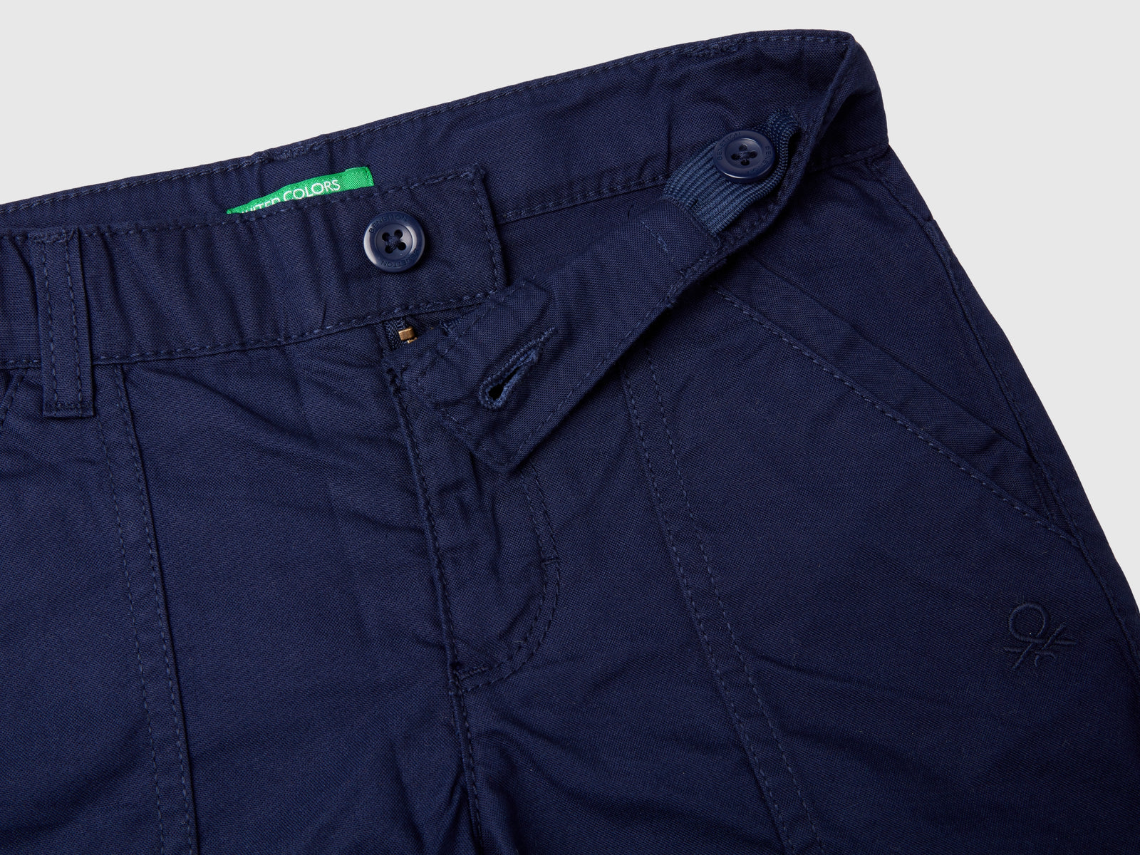 Bermuda in puro cotone da bimbo blu scuro 3 | Benetton Outlet