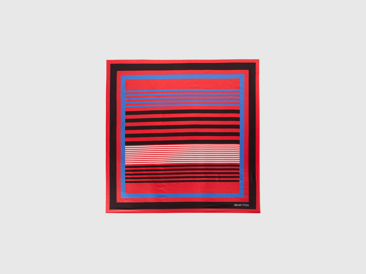 Foulard fantasia in tessuto riciclato