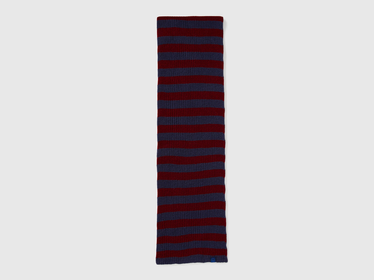 Sciarpa in maglia a righe