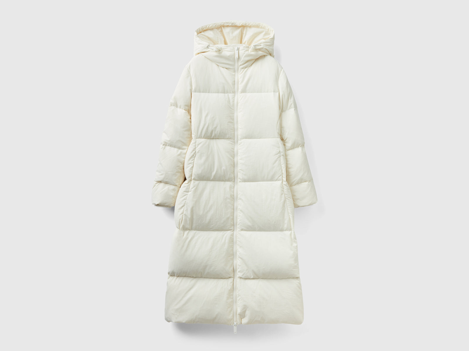 Piumino imbottito con piuma riciclata da donna bianco panna | Benetton Outlet