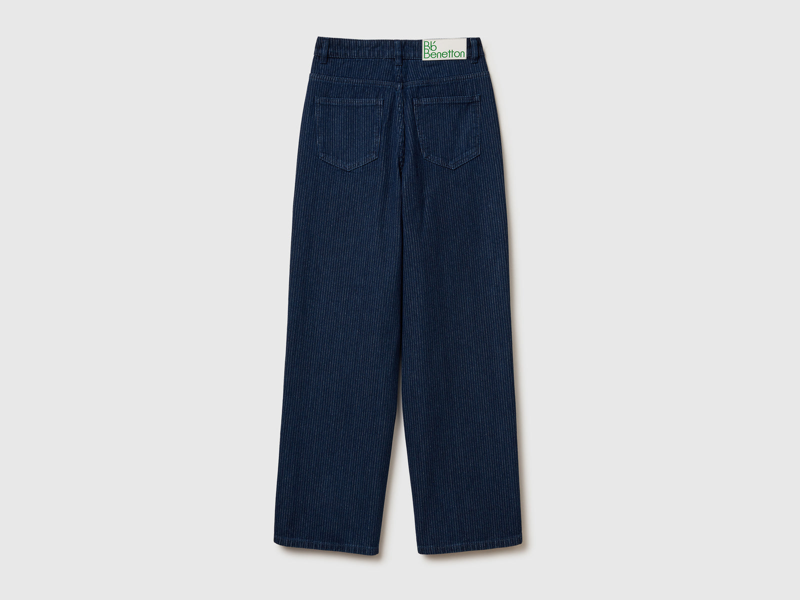 Jeans a righe verticali da donna blu 2 | Benetton Outlet