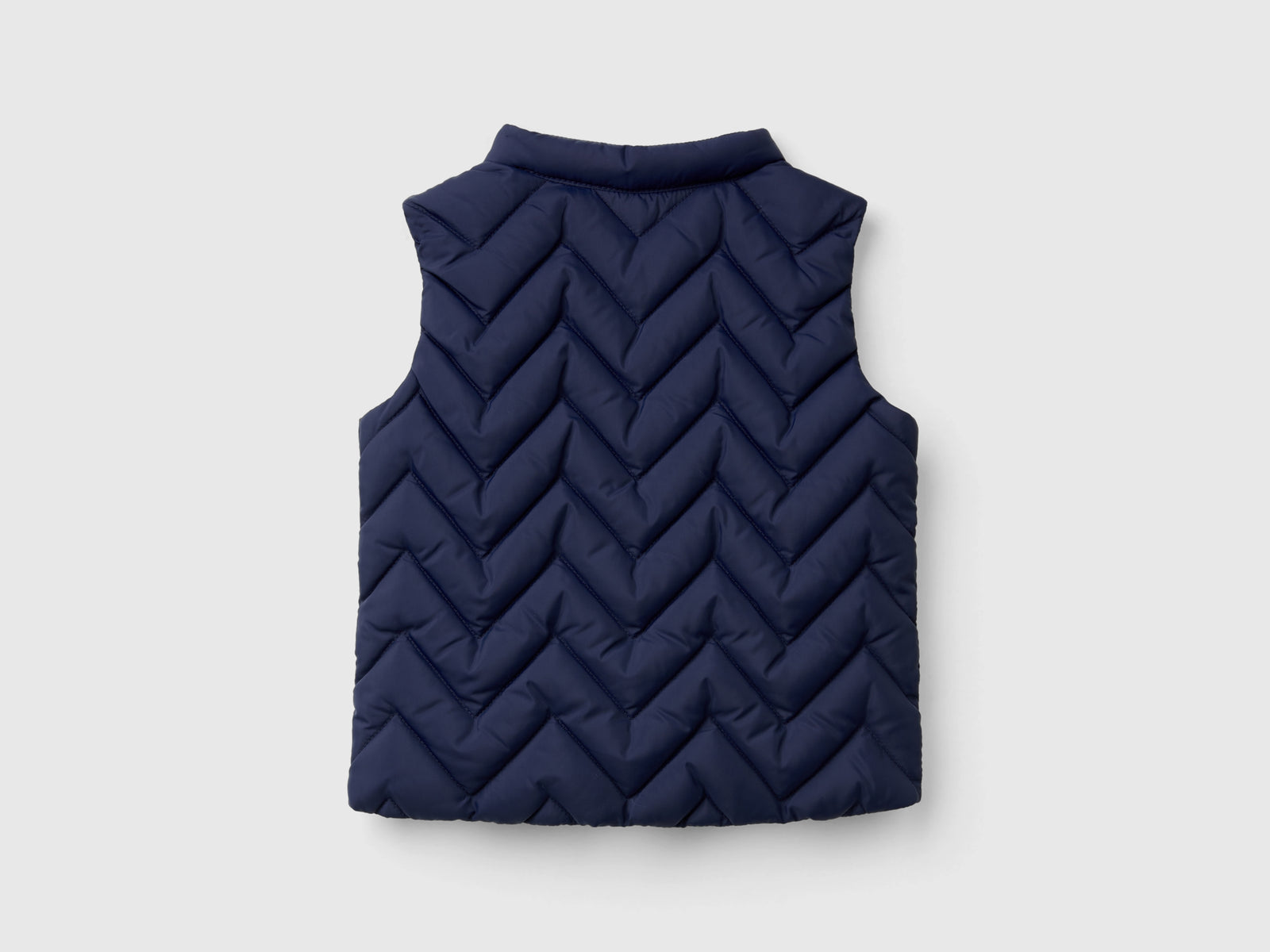 Gilet imbottito in tessuto tecnico da neonato blu scuro 2 | Benetton Outlet