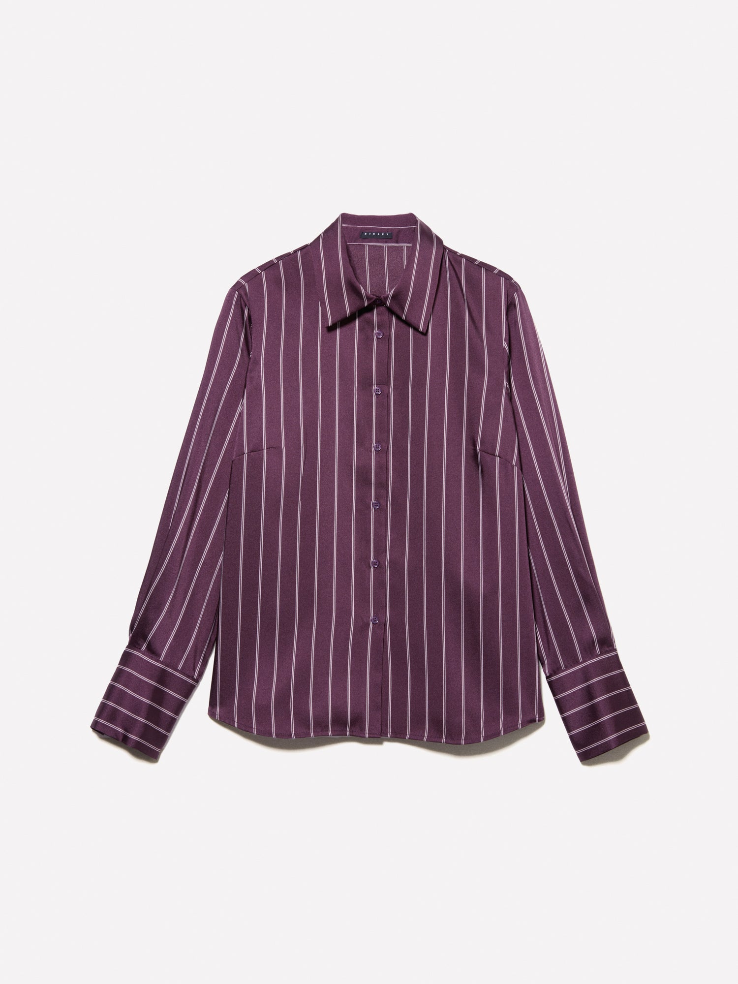 Camicia rigata da donna prugna | Sisley Outlet