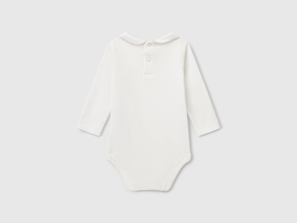 Body con colletto in cotone