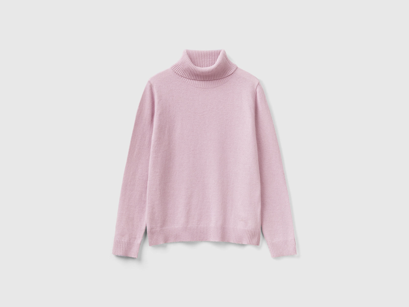 Dolcevita in misto lana da bambina rosa | Benetton Outlet