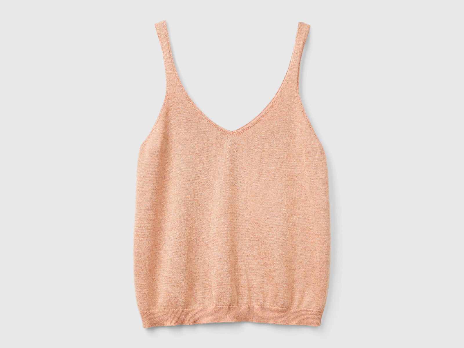 Top con scollo a V e lurex da donna pesca 2 | Benetton Outlet