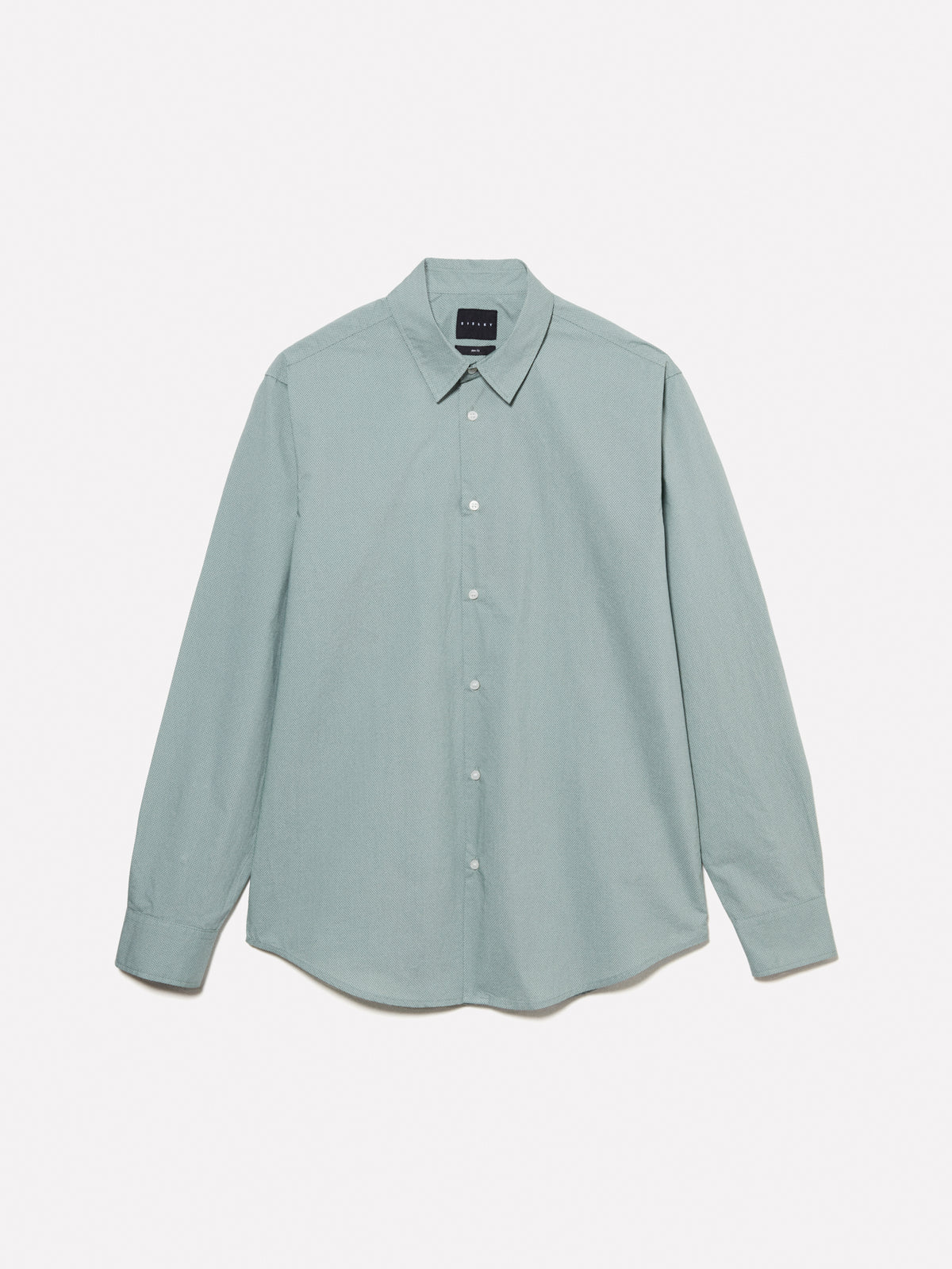 Camicia slim fit stampata verde