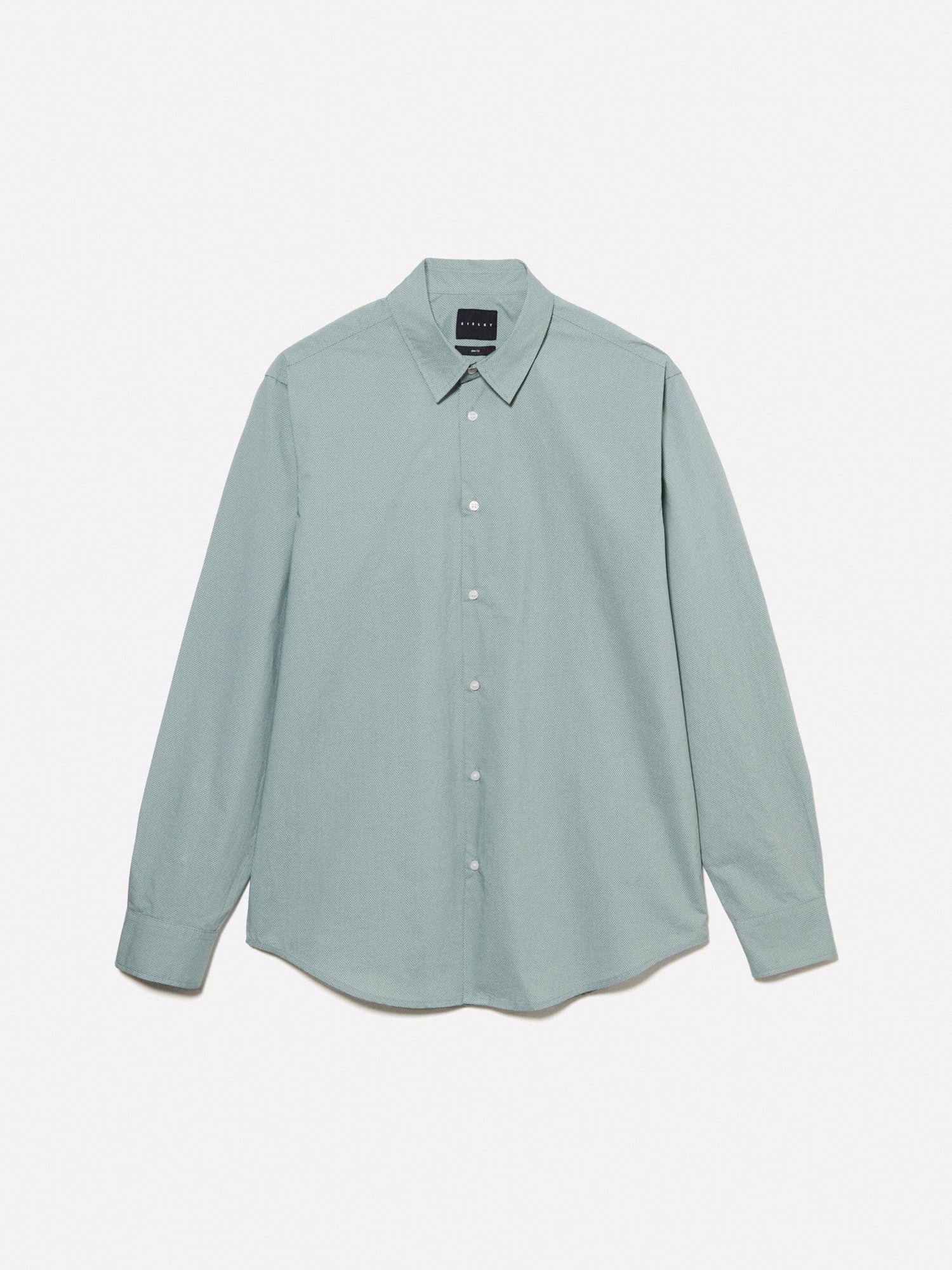 Camicia slim fit stampata verde da uomo verde chiaro | Sisley Outlet