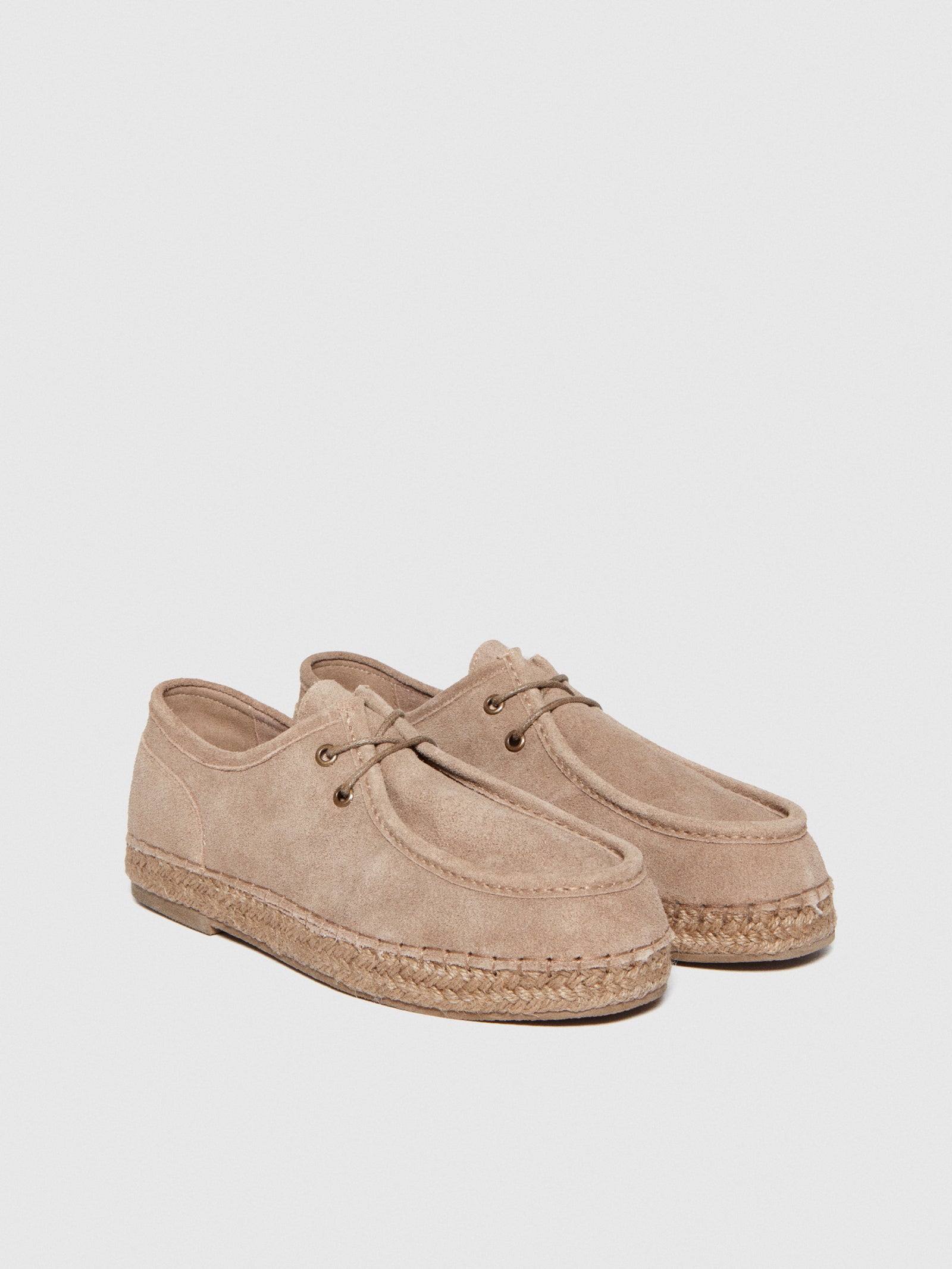 Espadrillas allacciata in pelle scamosciata da uomo beige | Sisley Outlet