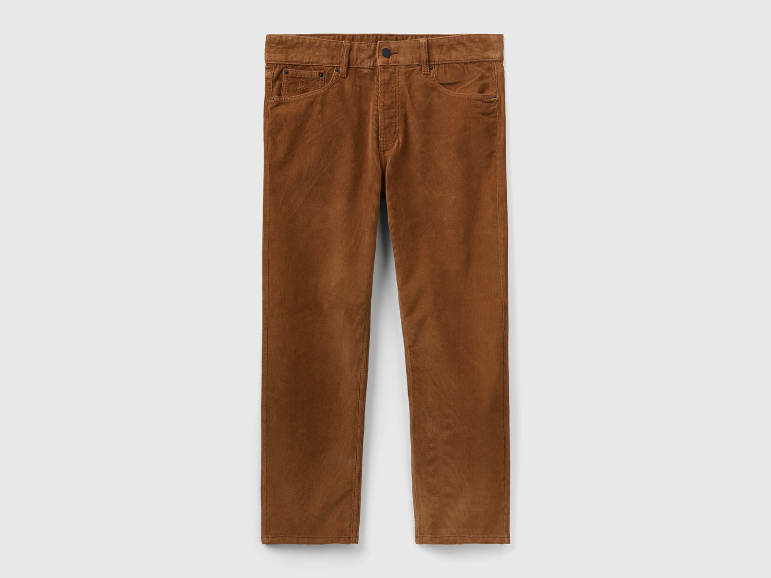 Pantaloni carrot fit in velluto da uomo cammello | Benetton Outlet
