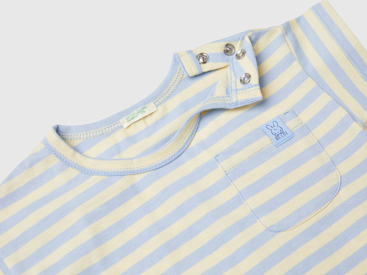 T-shirt a righe con stampa gelati