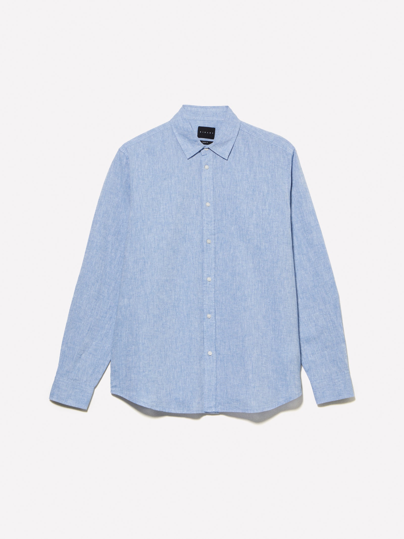 Camicia in misto lino azzurra da uomo azzurro | Sisley Outlet