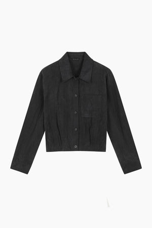 Giacca a camicia in tessuto fluida