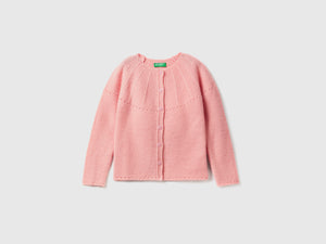 Cardigan con dettagli traforati