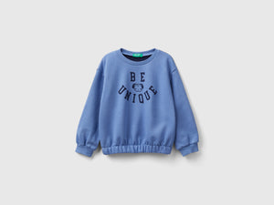Felpa color block con stampa