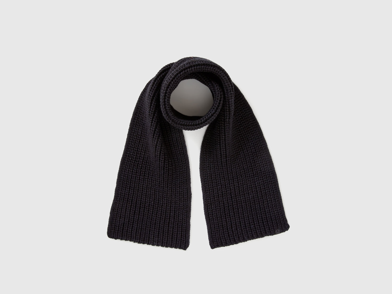 Sciarpa in misto lana da bambino nero | Benetton Outlet
