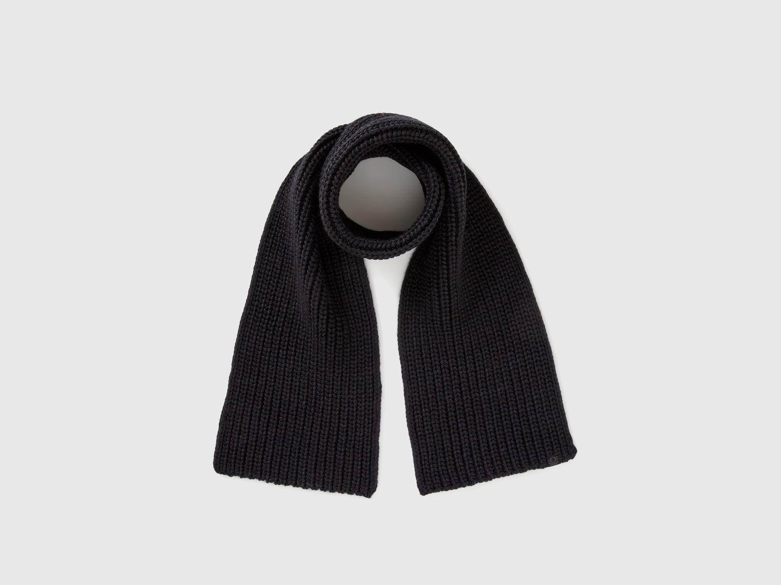 Sciarpa in misto lana da bambino nero | Benetton Outlet