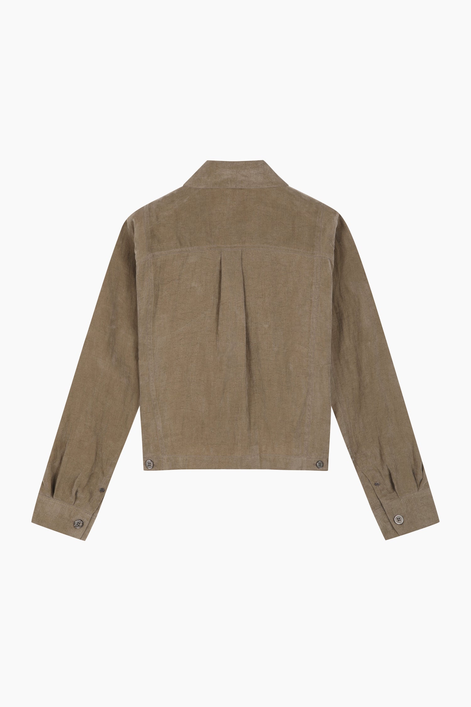 Giacca-Camicia effetto stropicciato da donna marrone scuro 2 | Sisley Outlet