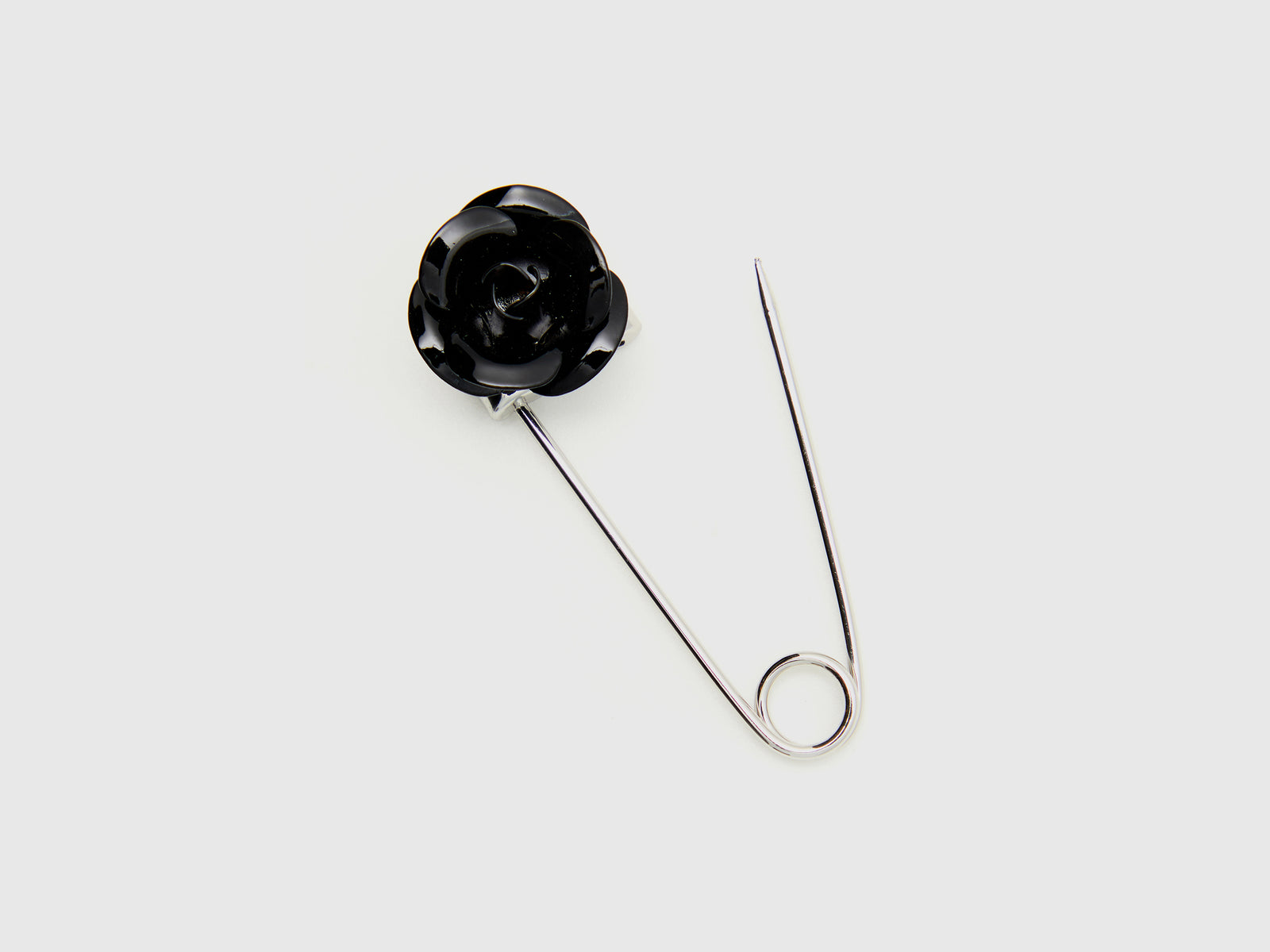 Spilla con rosa da donna nero 2 | Benetton Outlet