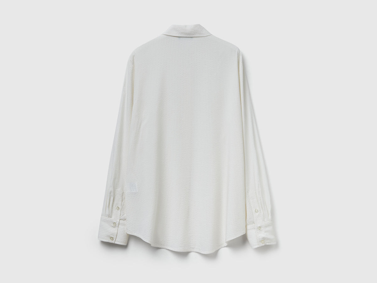 Camicia a righe in misto viscosa