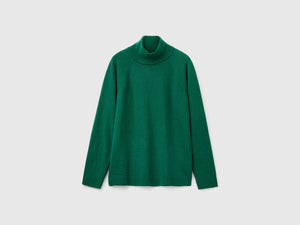 Dolcevita verde bosco in misto lana e cashmere