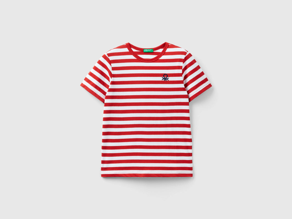 Maglietta a righe 100% cotone