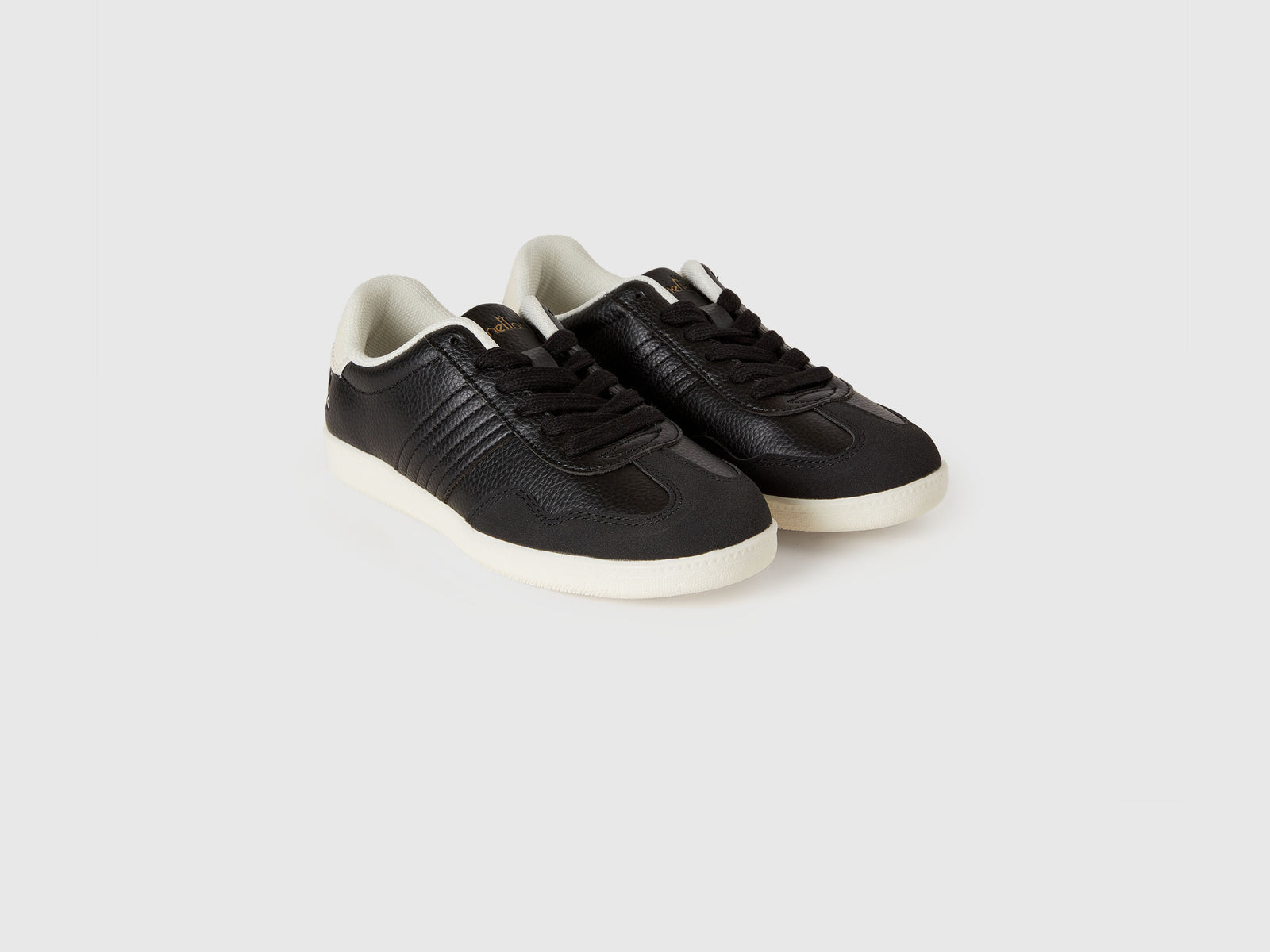 Sneakers in tessuto spalmato e scamosciato da bambino nero 3 | Benetton Outlet