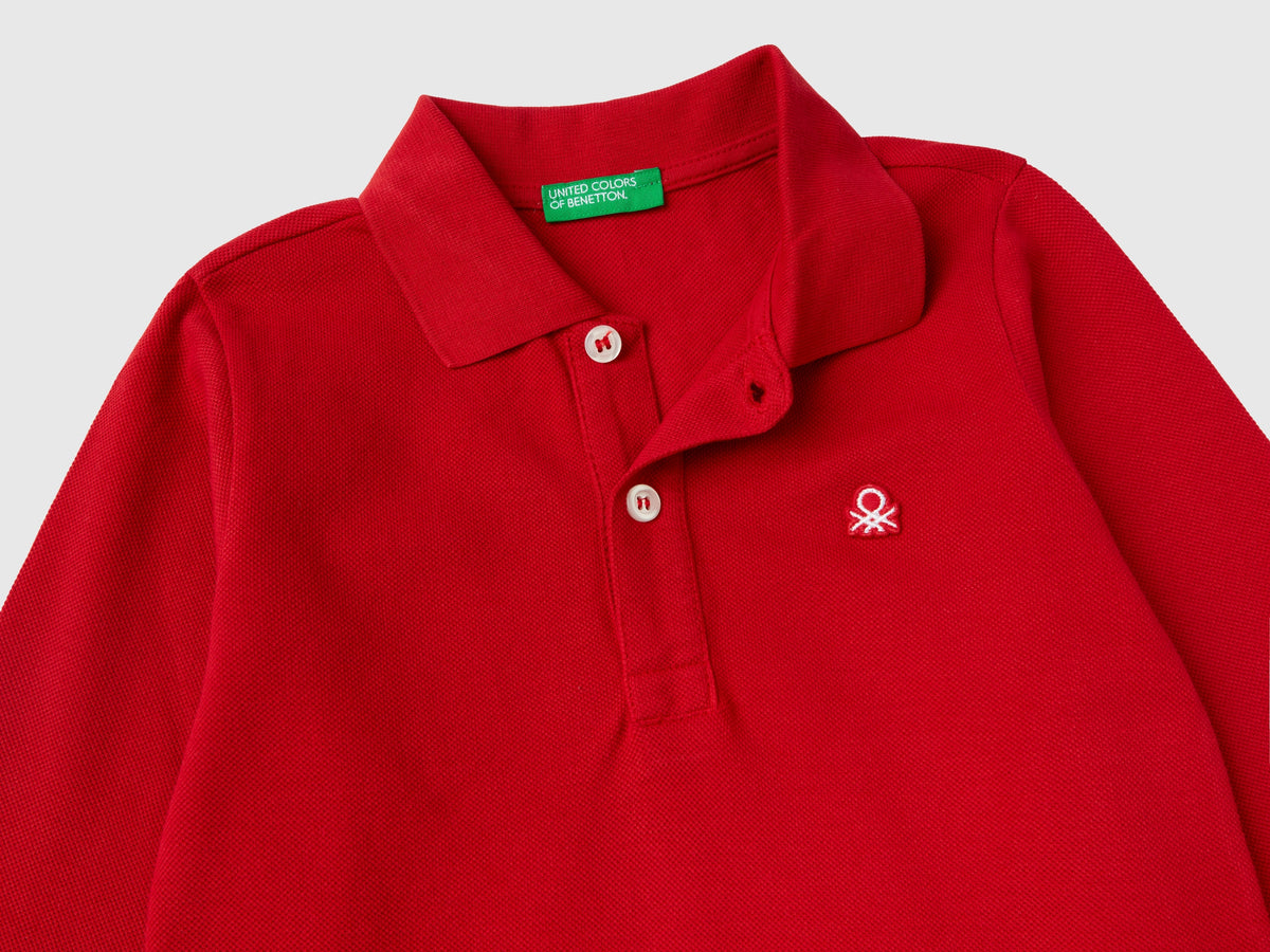 Polo manica lunga in cotone biologico